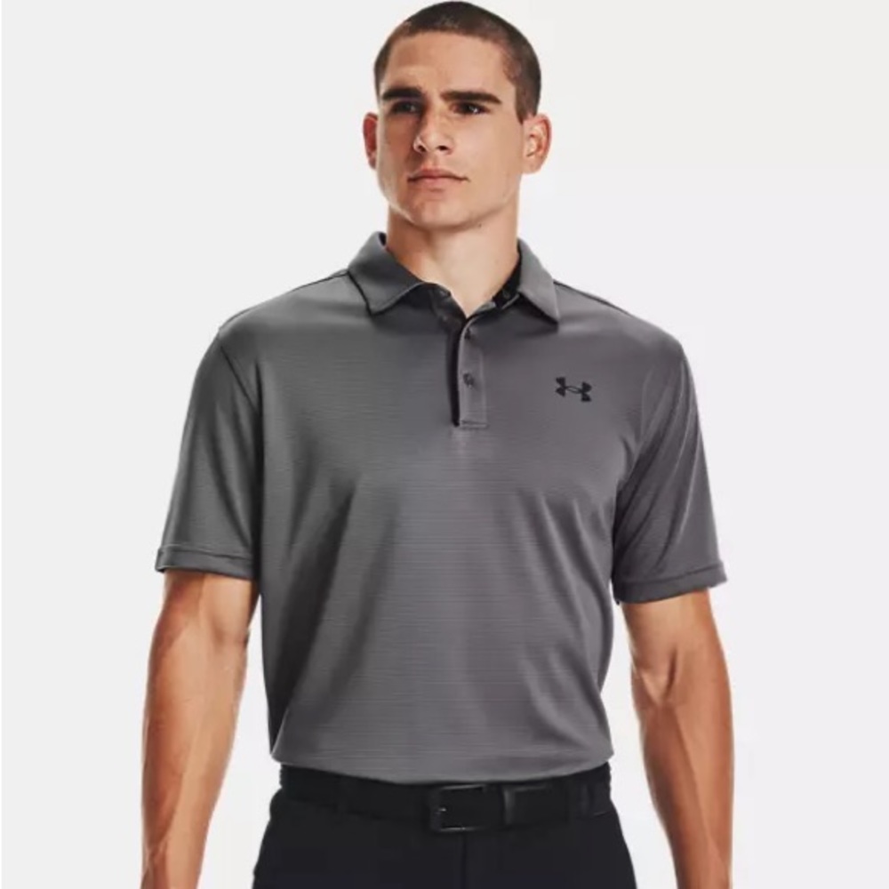 Men’s Under Armour UA Tech™ Loose Heatgear Grey Polo Shirt